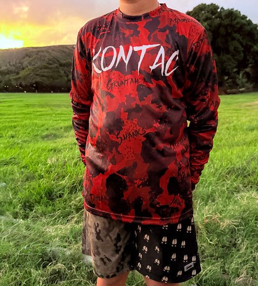 Red Camo long sleeve jersey