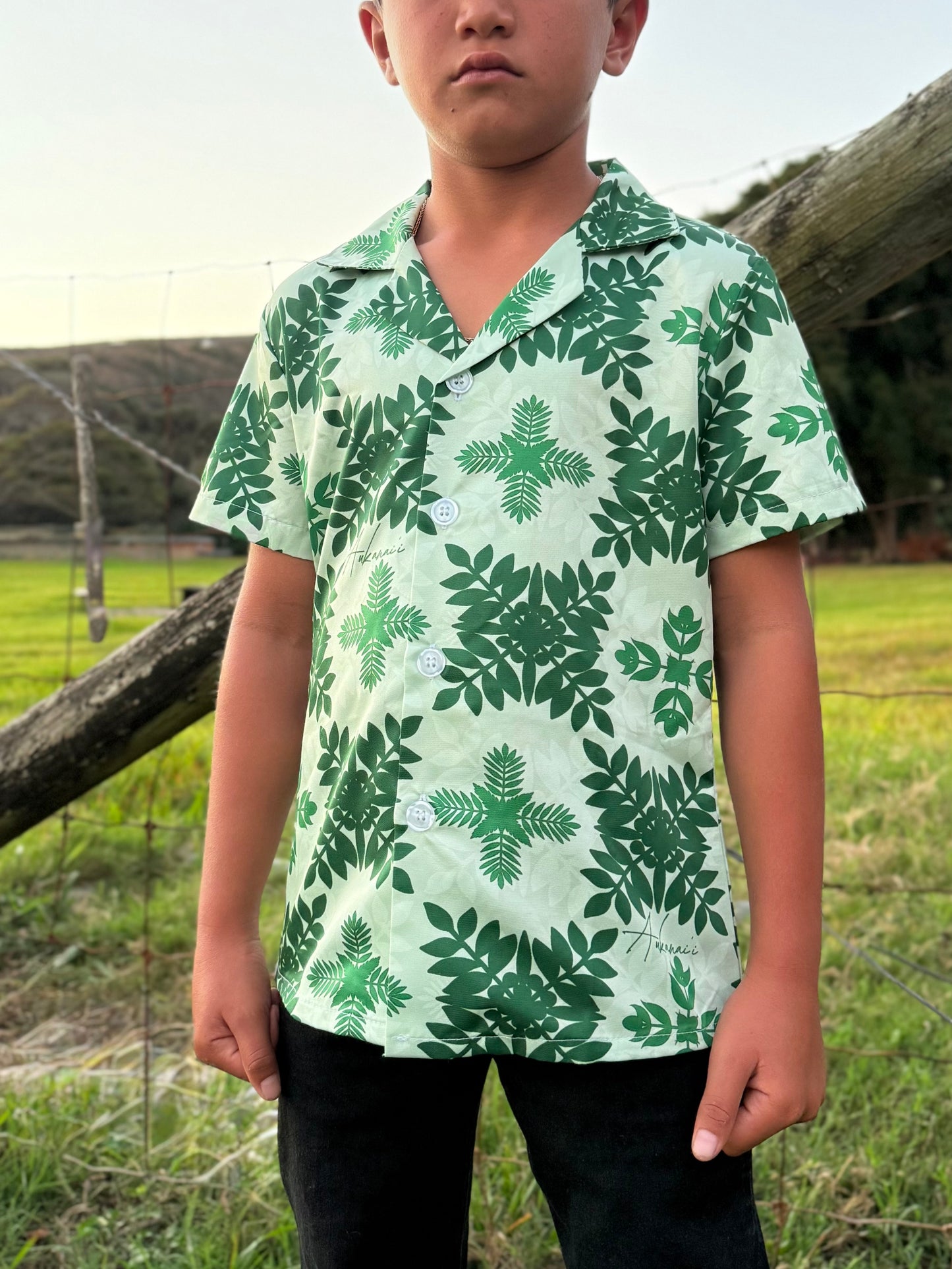 White Hawaiian Quilt Aloha Shirt