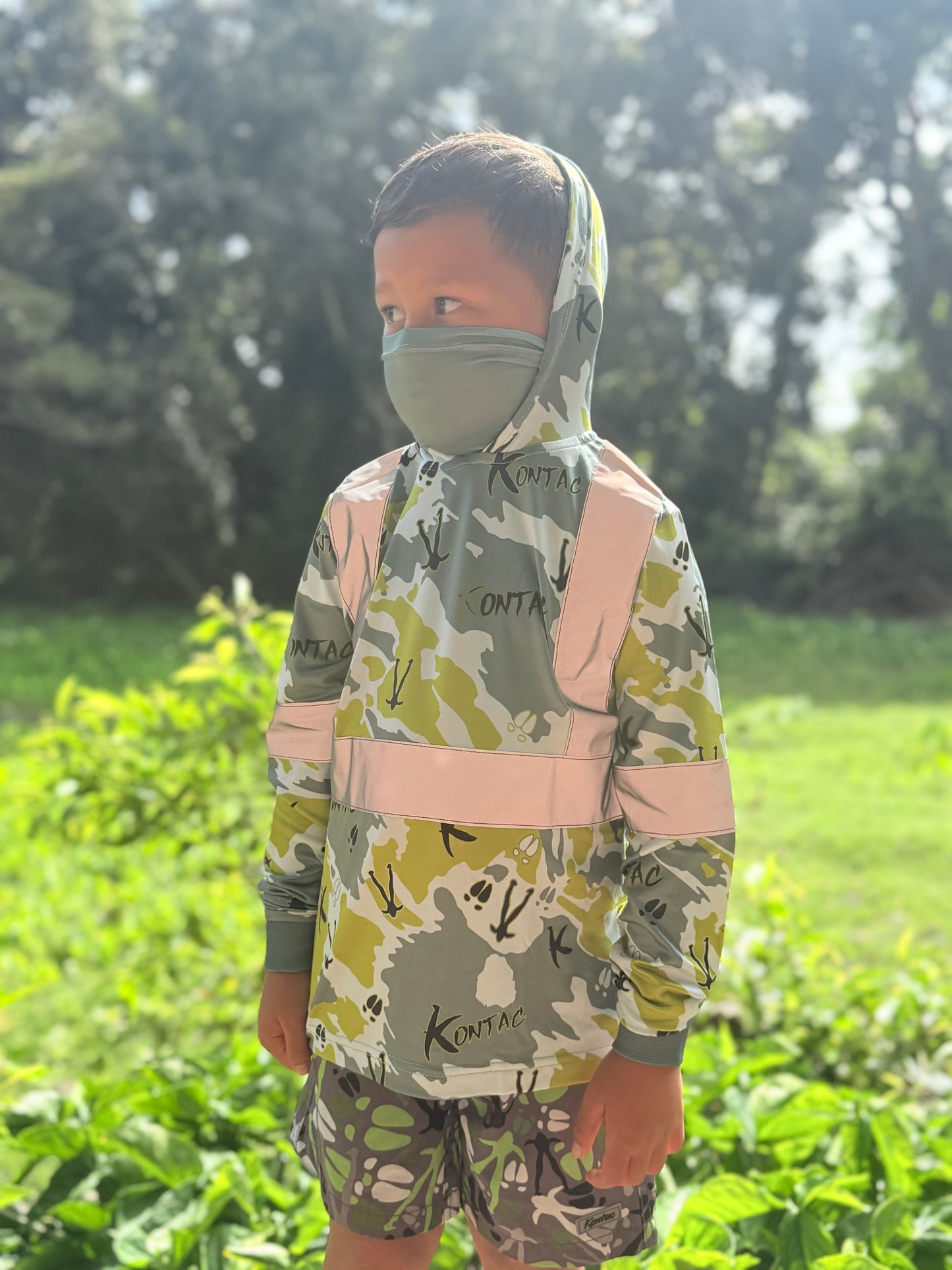 KONTAC Camo Reflective Long sleeve Hoodie