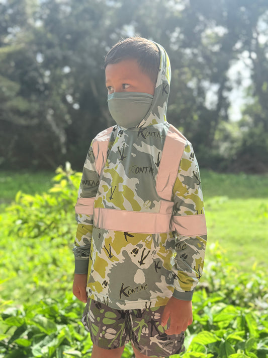 KONTAC Camo Reflective Long sleeve Hoodie